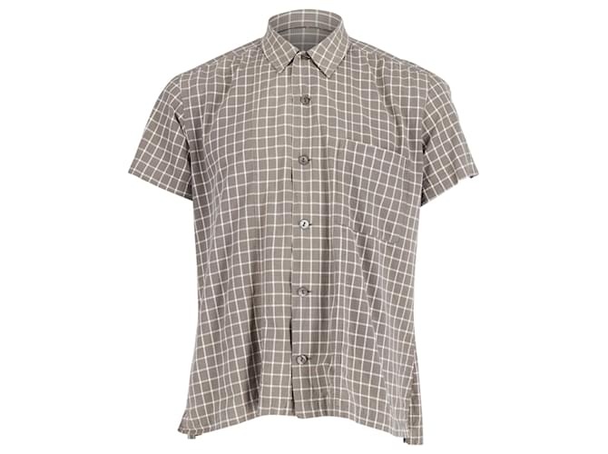 Dries Van Noten Plaid T-shirt in Brown Cotton  ref.870165
