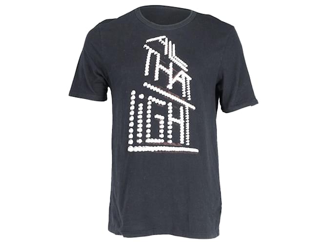 Maison Martin Margiela Camiseta estampada Maison Margiela de algodón negro  ref.870189