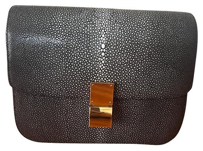 Céline Handtasche aus Stachelrochenleder Dunkelblau