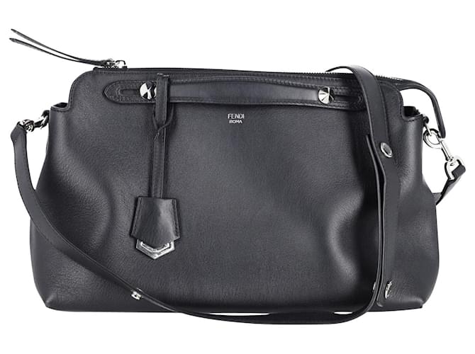 Fendi By the Way Shoulder Bag in Black Leather  ref.870586