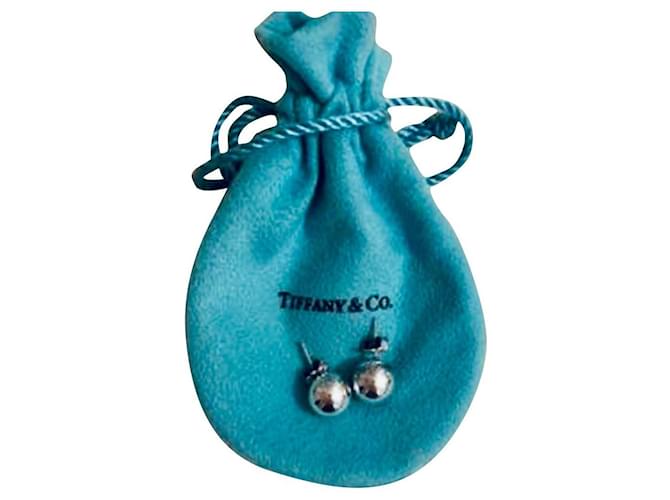 Tiffany & Co vintage. brincos de cabeça de bola Prata Hardware prateado  ref.870617