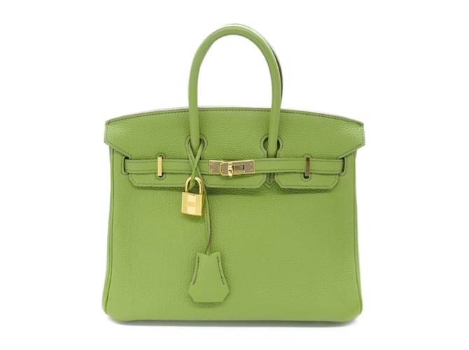 Hermès Togo Birkin 25 Green Leather Pony-style calfskin ref.870648 - Joli  Closet