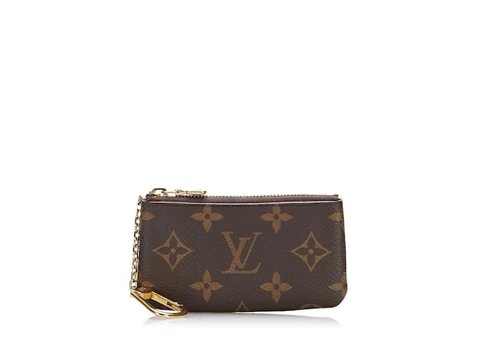 Louis Vuitton Monogram Key Pouch M62650 Brown Cloth ref.870653 - Joli Closet