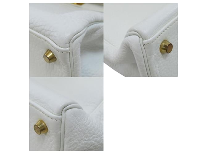 Hermès Kelly 32 White Leather  ref.870792
