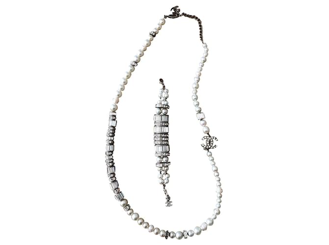 Chanel Jewellery sets Silver hardware Metal Pearl  ref.870942