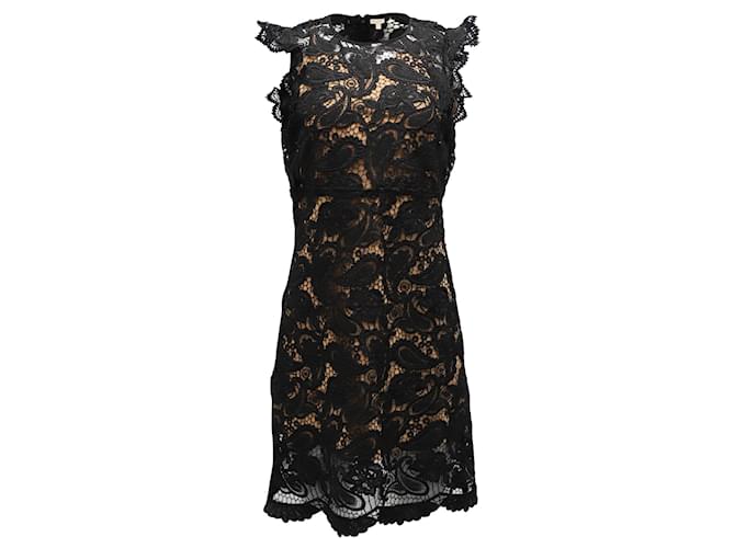  Michael Kors Sleeveless Lace Mini Dress in Black Polyester  ref.871009
