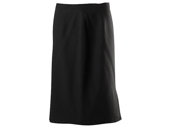 Max Mara Midi Skirt in Black Viscose Cellulose fibre  ref.871043