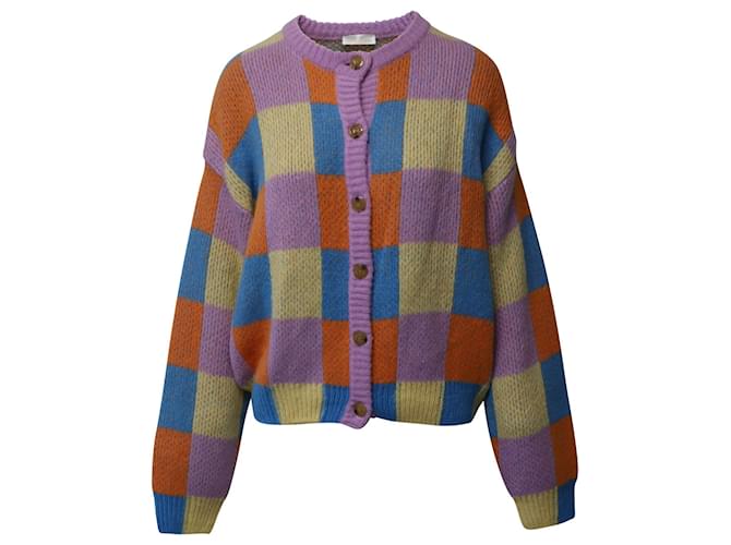 Autre Marque  Stine Goya Woven Knit Checked Cardigan in Multicolor Acrylic  Multiple colors  ref.871129