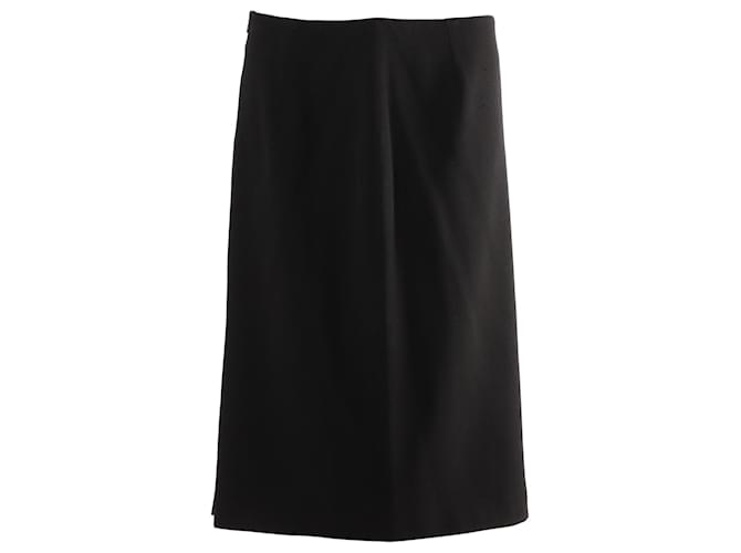 Jupe mi-longue Max Mara en triacétate noir Synthétique  ref.871139