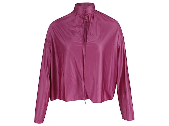 Blusa Balenciaga a maniche lunghe in seta rosa  ref.871154