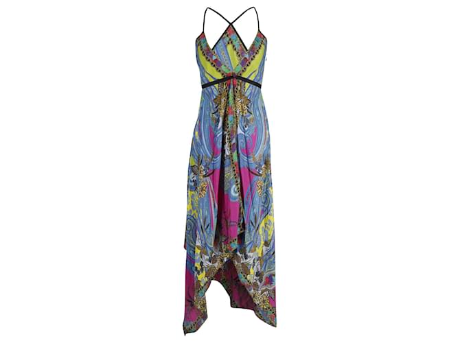 Etro Printed Halter Maxi Dress in Multicolor Silk  ref.871183
