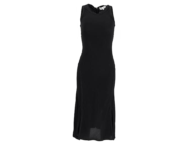 Diane Von Furstenberg Racerback-Midikleid aus schwarzer Viskosemischung Zellulosefaser  ref.871215