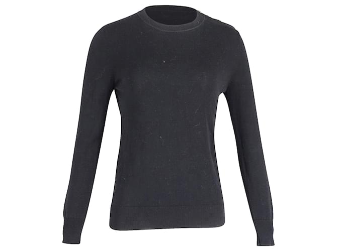 Suéter de gola redonda Givenchy em algodão preto  ref.871257
