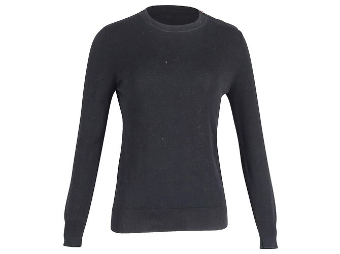 Pull col rond Givenchy en coton noir