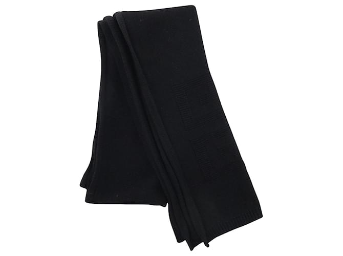 Bufanda de punto Givenchy en lana negra Negro  ref.871258