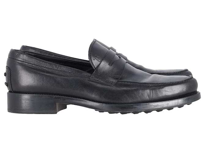 Tod's Penny Loafers in Black Leather   ref.871263