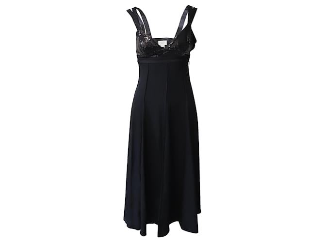 Jason Wu Sequined Sleeveless Maxi Dress in Black Viscose Cellulose fibre  ref.871285
