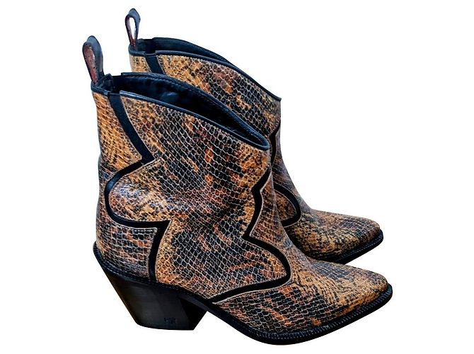 Scotch and Soda botas vaqueras de serpiente