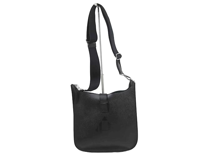 Evelyne Hermès bag Black Leather  ref.871335