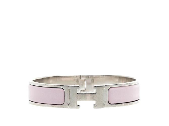 Hermès Fare clic sul braccialetto H Rosa Metallo  ref.872032