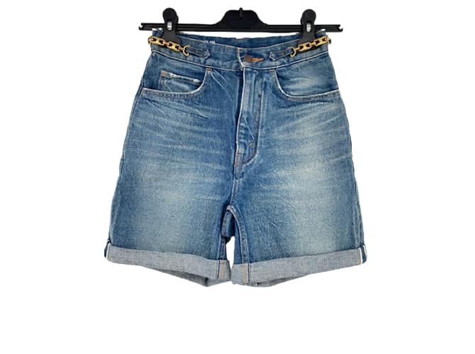 Céline CELINE Shorts T.US 24 Denim - Jeans Blue ref.872099