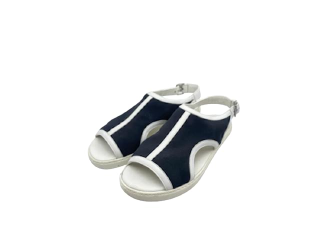 Hermès HERMES  Sandals T.EU 40 cloth Navy blue  ref.872131