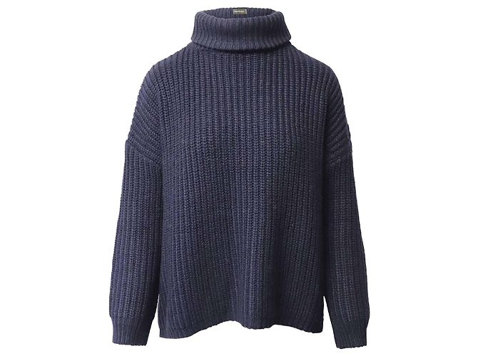 Pull Maille Col Roulé Zadig & Voltaire en Acrylique Bleu Marine