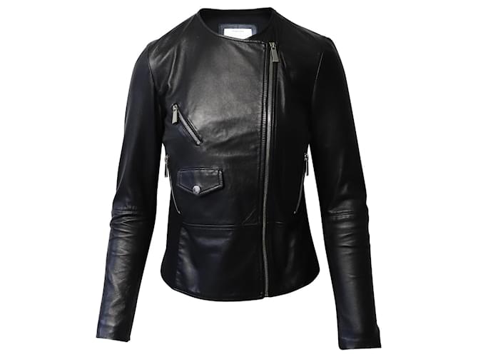 Pinko Biker Jacket in Black Leather  ref.872501