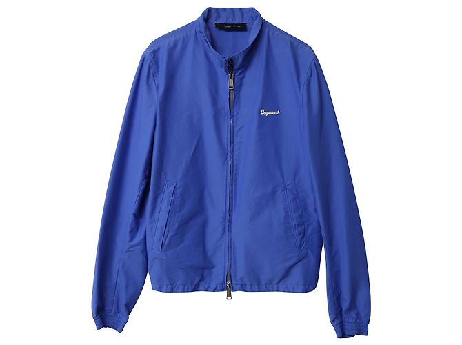 Dsquared2 Giacca con zip in cotone blu