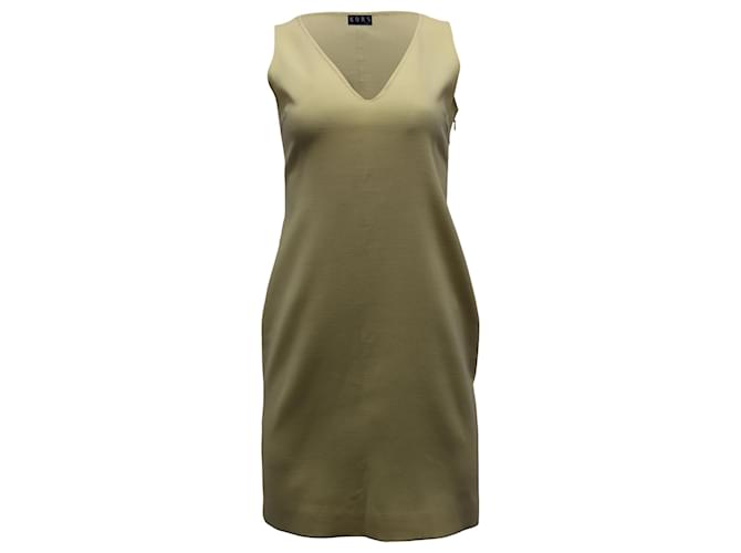 Michael Kors Sleeveless Shift Dress in Yellow Wool  ref.872513