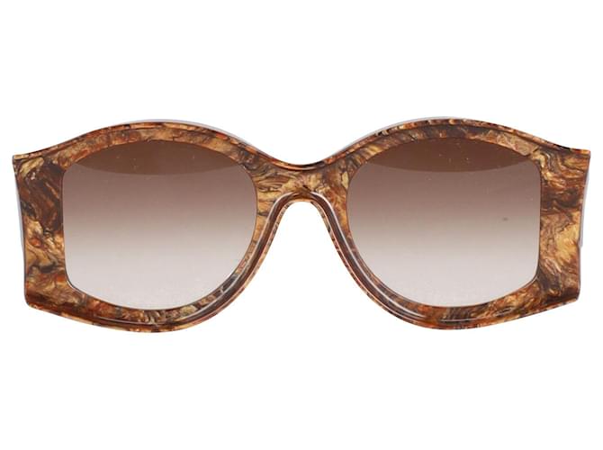 Loewe X Paula's Ibiza 52mm Round Sunglasses in Brown Acetate Cellulose fibre  ref.872532