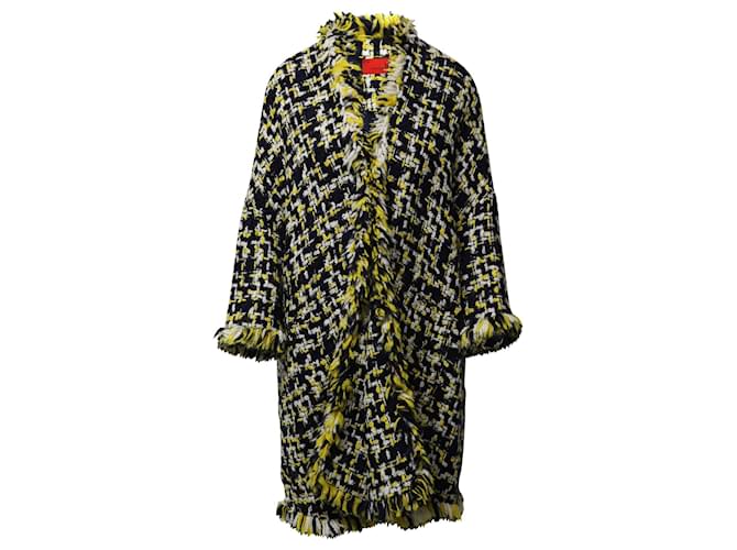 Carolina Herrera Tweed Coat in Multicolor Wool Multiple colors  ref.872543