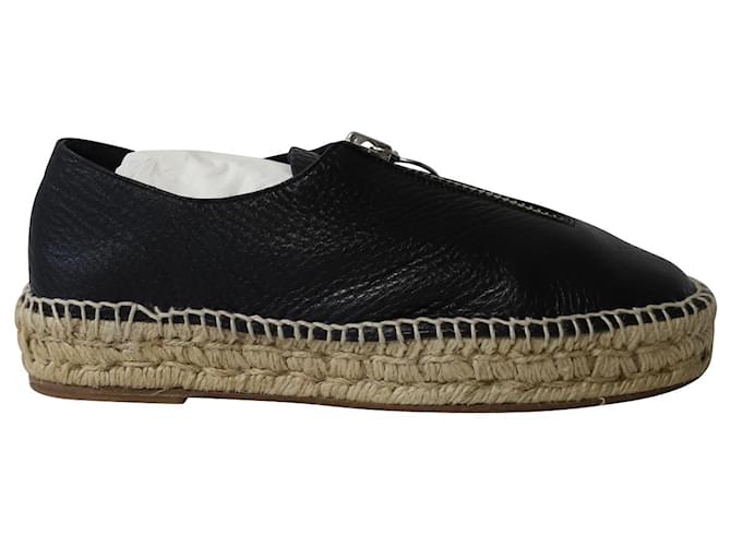 Alexander Wang Devon Espadrille Sneakers in Black Leather   ref.872545