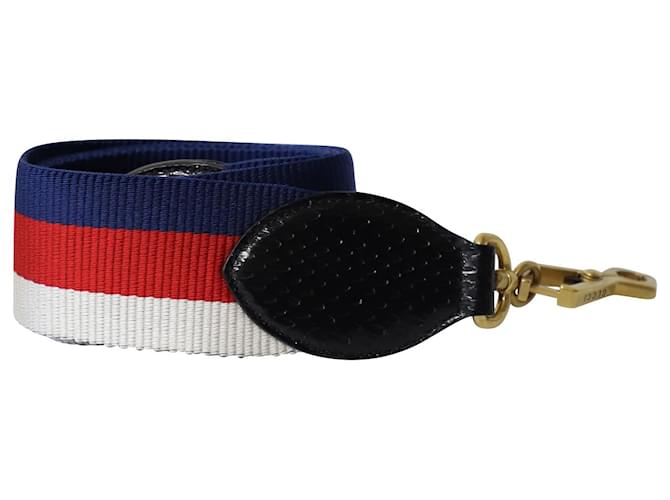 Crossbody Belt Webbing Strap in Red/Navy