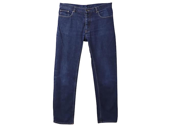 Maison Martin Margiela Jeans de corte reto Maison Margiela em jeans de algodão azul  ref.872583