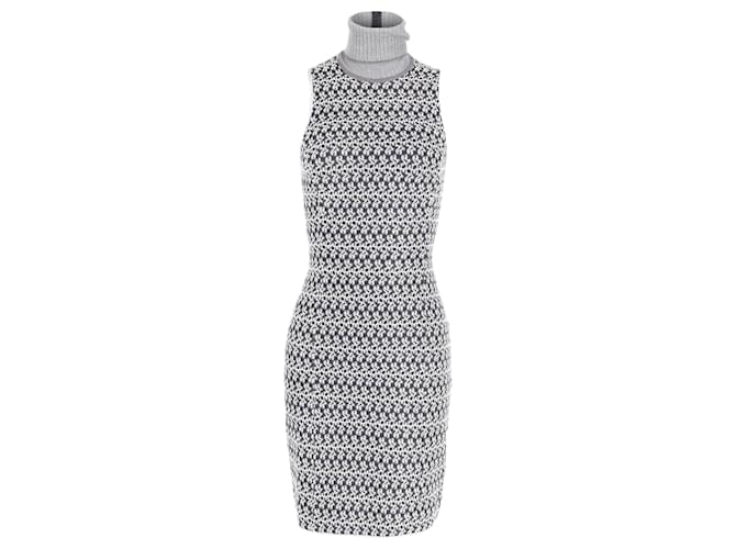 Missoni Sleeveless Turtleneck Dress in Grey Viscose Cellulose fibre  ref.872598