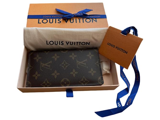 Louis Vuitton Repertoire-Kontaktbuch Braun Leder  ref.872896