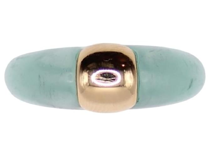 Autre Marque Yellow gold lagoon resin ring 750%O Gold hardware  ref.872902