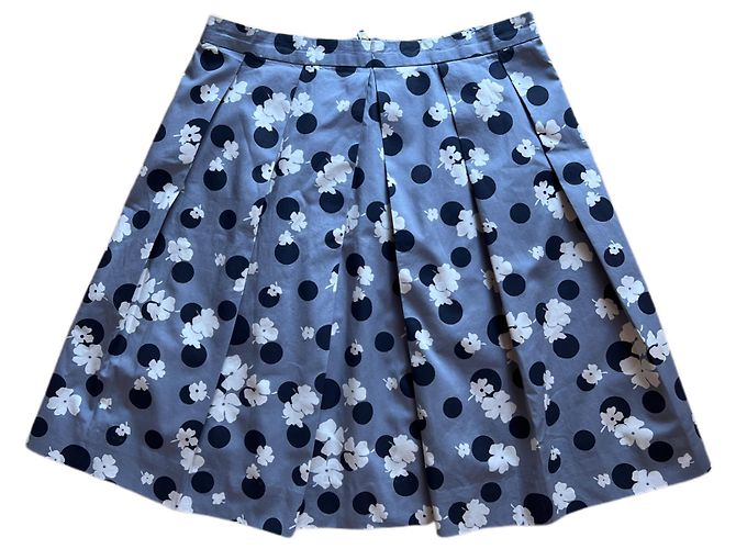 Falda de algodón Bonpoint para niña negro blanco gris