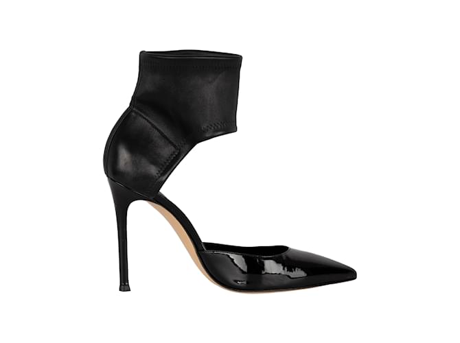 Gianvito Rossi Ankle Strap Pump Heels Black Leather  ref.872933