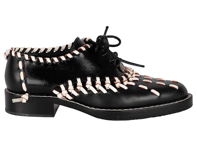 Louis Vuitton Manga Braided Oxford Shoes Black Leather  ref.872934