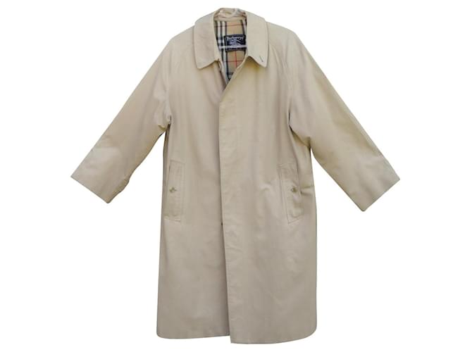vintage Burberry raincoat size M Beige Cotton Polyester  ref.872959