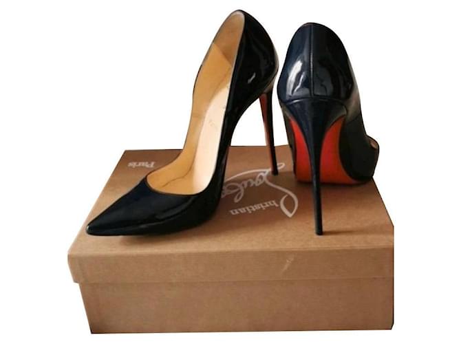 Christian Louboutin So kate Navy blue Leather  ref.872960