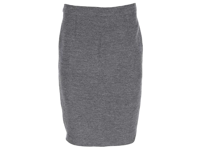 Lanvin Pencil Skirt in Grey Wool  ref.872967