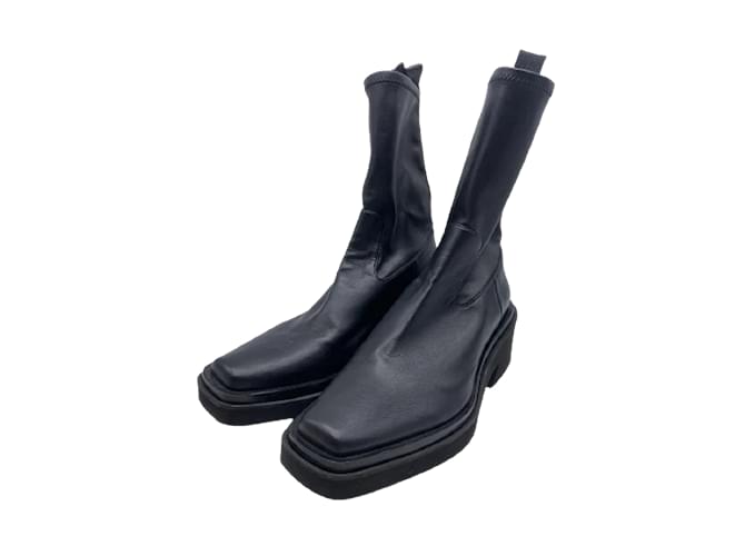 Autre Marque ILIO SMERALDO  Boots T.EU 39 Leather Black  ref.873121