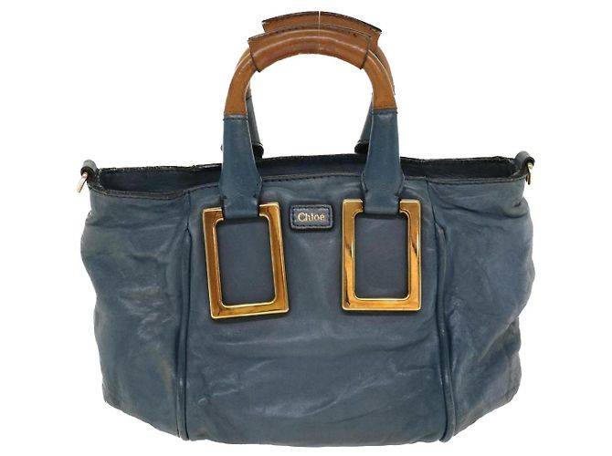 Chloé Ethel Blu chiaro Pelle