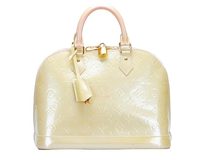 Louis Vuitton Alma Beige Patent leather  ref.873216