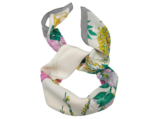 Céline multicolored floral print silk scarf Multiple colors  ref.873288