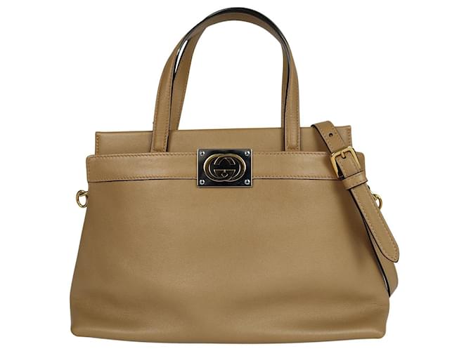 Gucci beige leather GG tote bag  ref.873289
