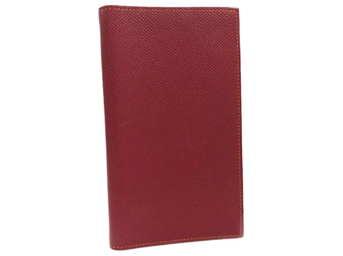 Hermès Epsom Agenda Vision II Cover Red Leather Pony-style calfskin  ref.873300